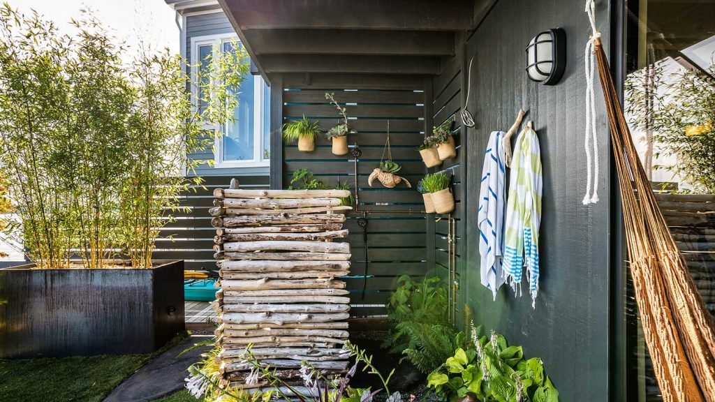 How to build an outdoor shower with hot water outdoor shower with hot water