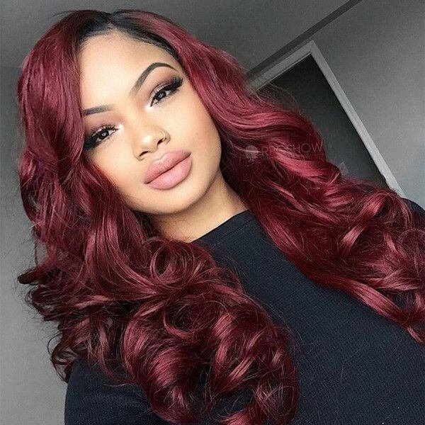Burgundy Lace Front Wigs