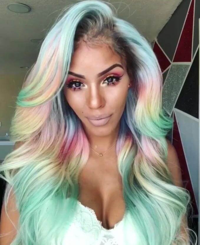 Rainbow Lace Front Wigs