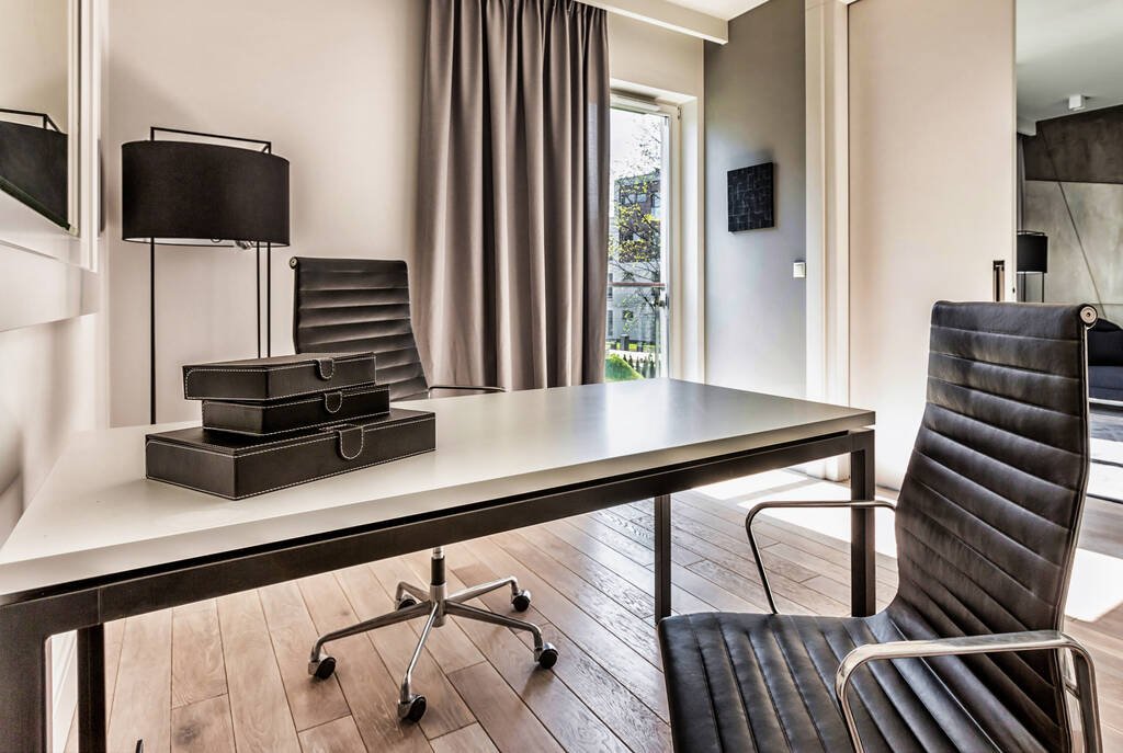 Photo of modern office room in rental business apartment